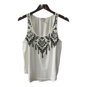Express Aztec Sequins Women’s Tank Top Size M